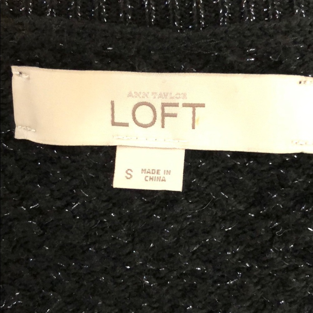 Ann Taylor LOFT Black & Silver Thread Sweater - Picture 5 of 5